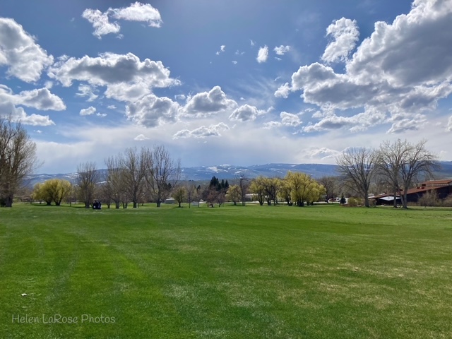 Clouds over golf course